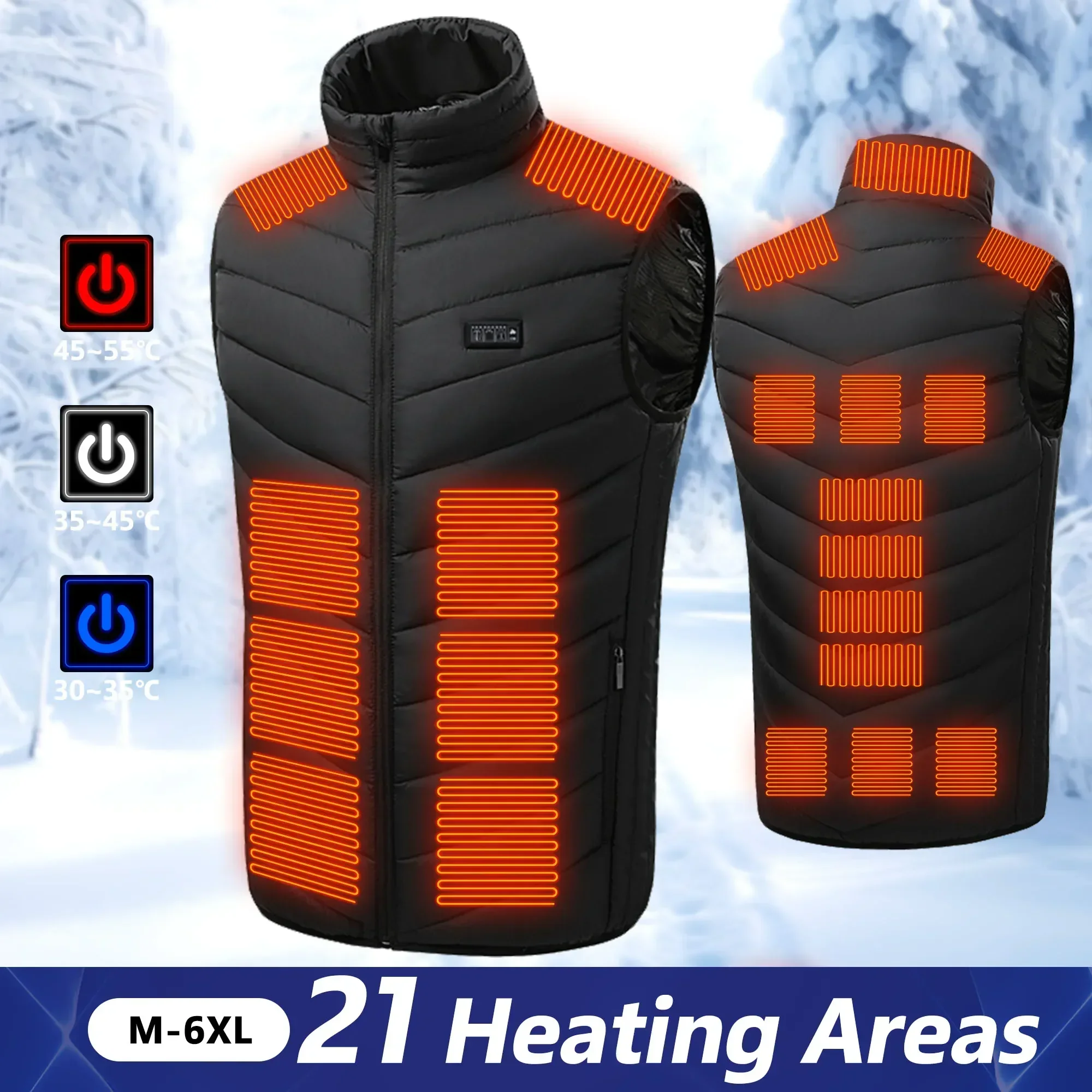 Motorcycle Gear Vest - 21 Heated Vest Electric Heated Jackets