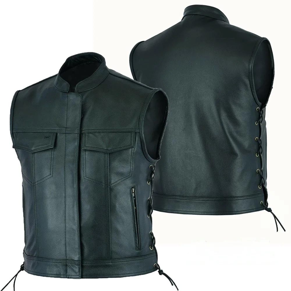 Motorcycle Gear Vest - Vest Leather Punk Fashion Casual Coat