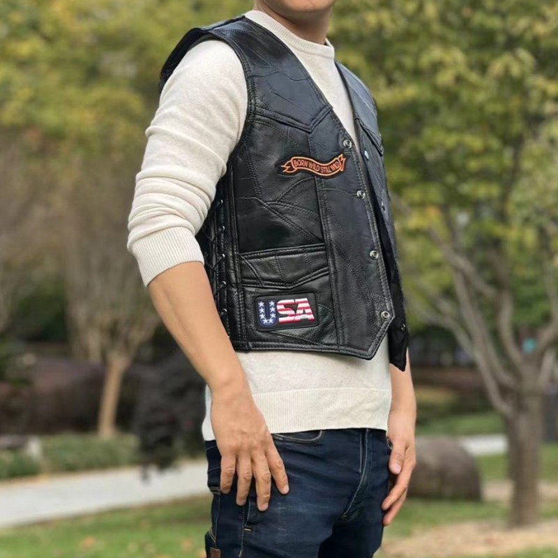 NEW Motorcycle Vests Men Cafe  - Motorcycle Gear Vest ulasan dan harga