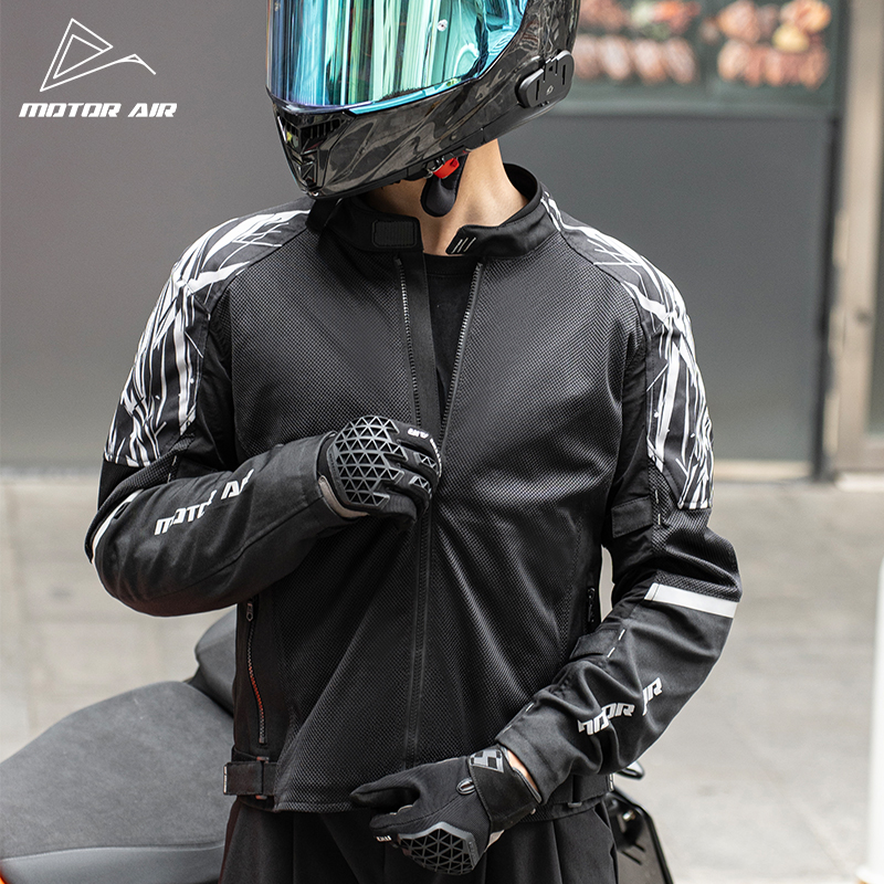 Black Motorcycle Jacket Men's  - Motorcycle Gear Mesh ulasan dan harga