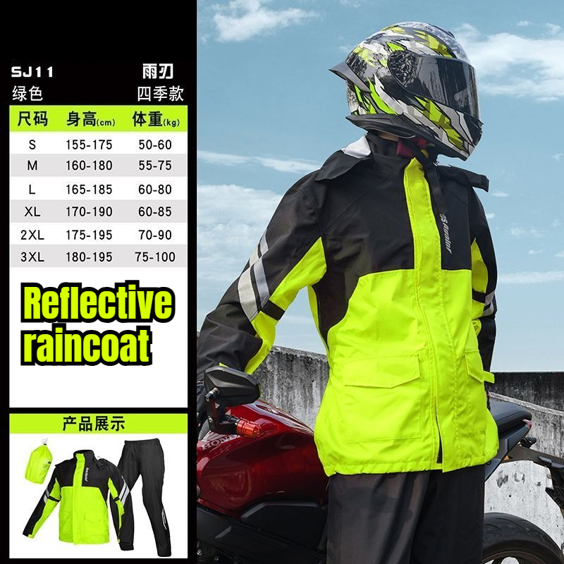 Motorcycle Rain Suit Split Typ - Motorcycle Rain Suit ulasan dan harga