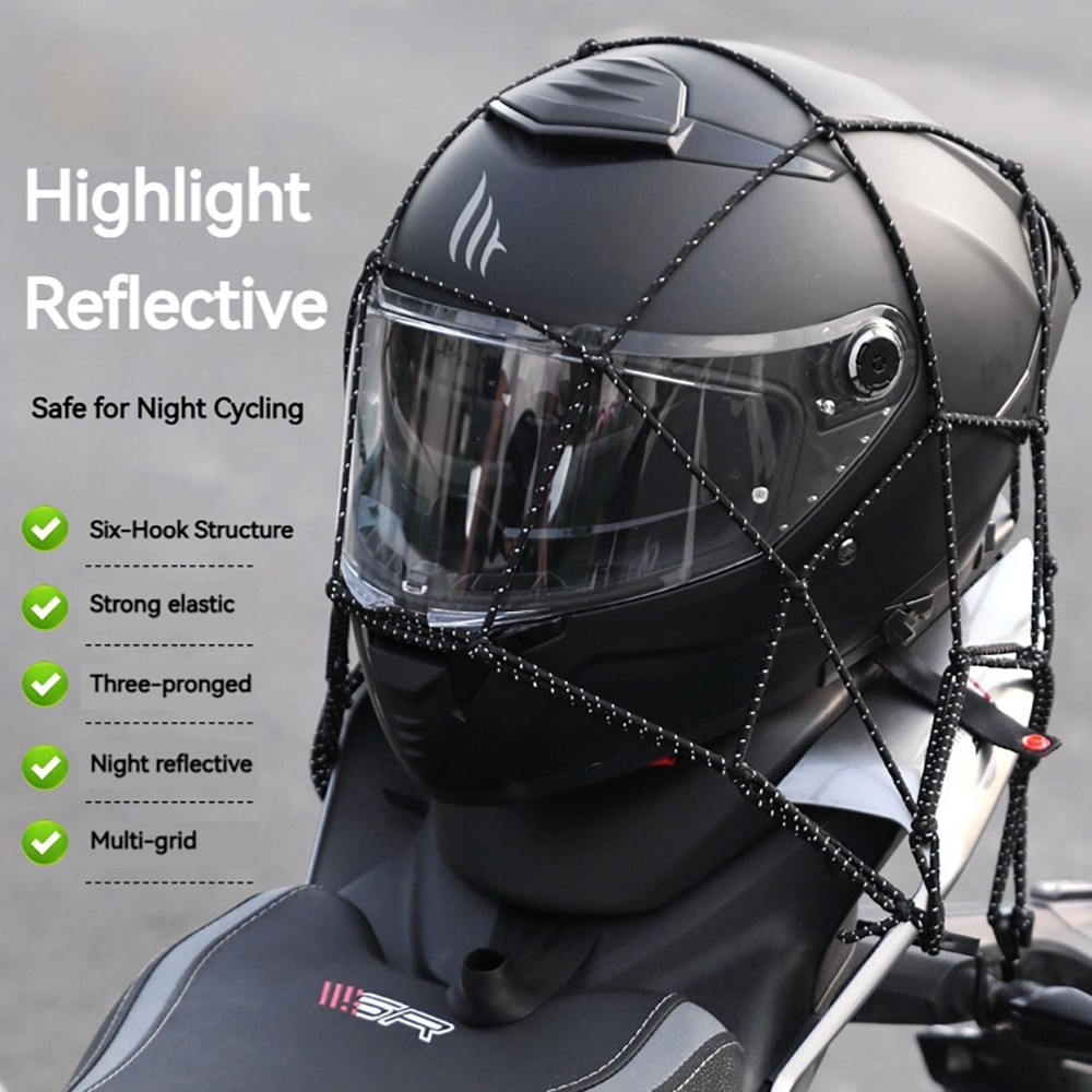 6 Hooks Luggage Net Protective - Motorcycle Gear Mesh ulasan dan harga