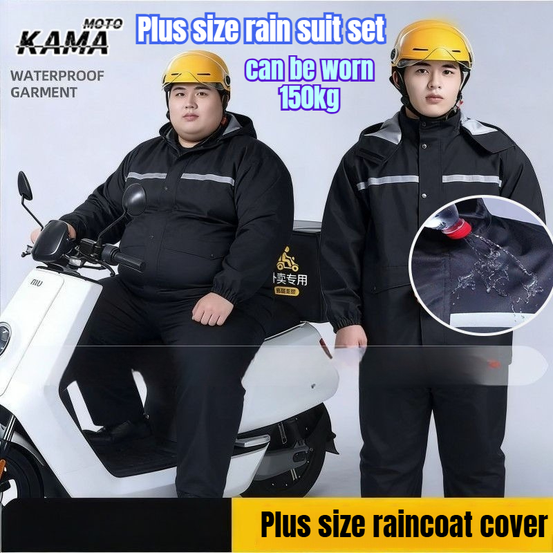 9XL Fat Man Reflective Waterpr - Motorcycle Rain Suit ulasan dan harga