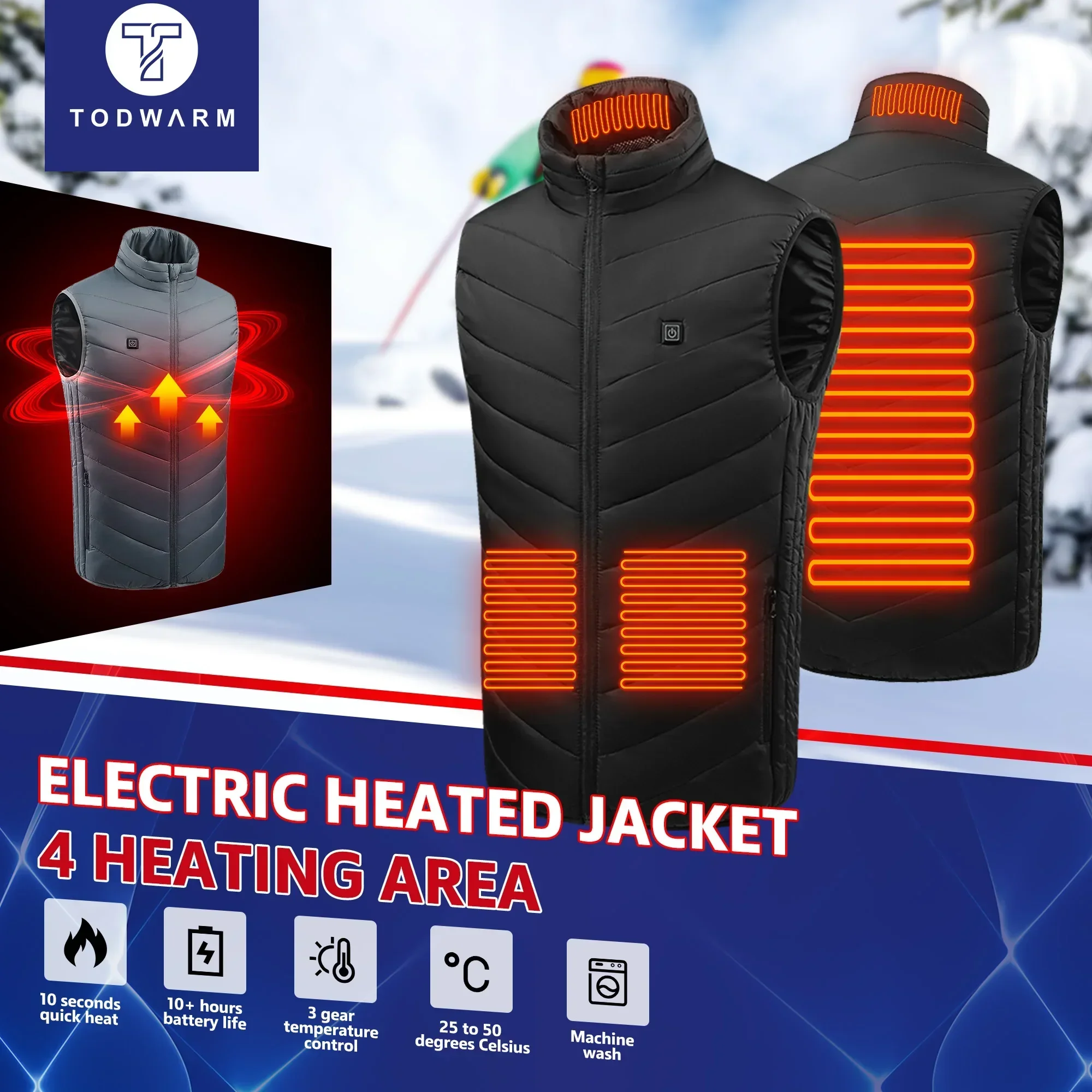 21 Heated Vest Electric Heated - Motorcycle Gear Vest ulasan dan harga