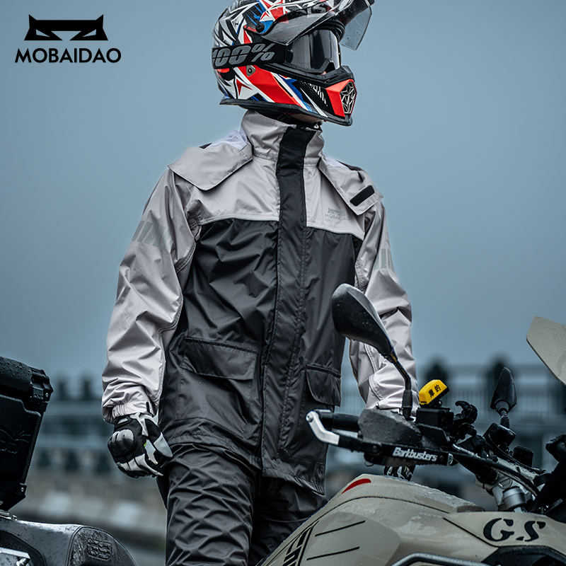 Reflective Waterproof Raincoat - Motorcycle Gear Mesh ulasan dan harga