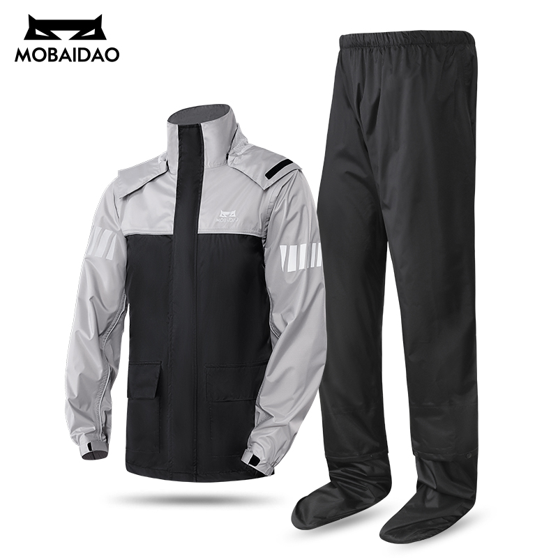 Reflective Waterproof Raincoat - Motorcycle Gear Mesh ulasan dan harga