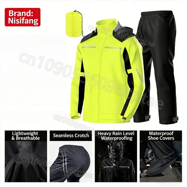 Waterproof Split Motorcycle Ra - Motorcycle Rain Suit ulasan dan harga