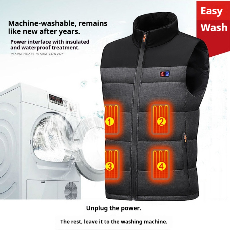Heated Vest Unisex Charging He - Motorcycle Gear Vest ulasan dan harga