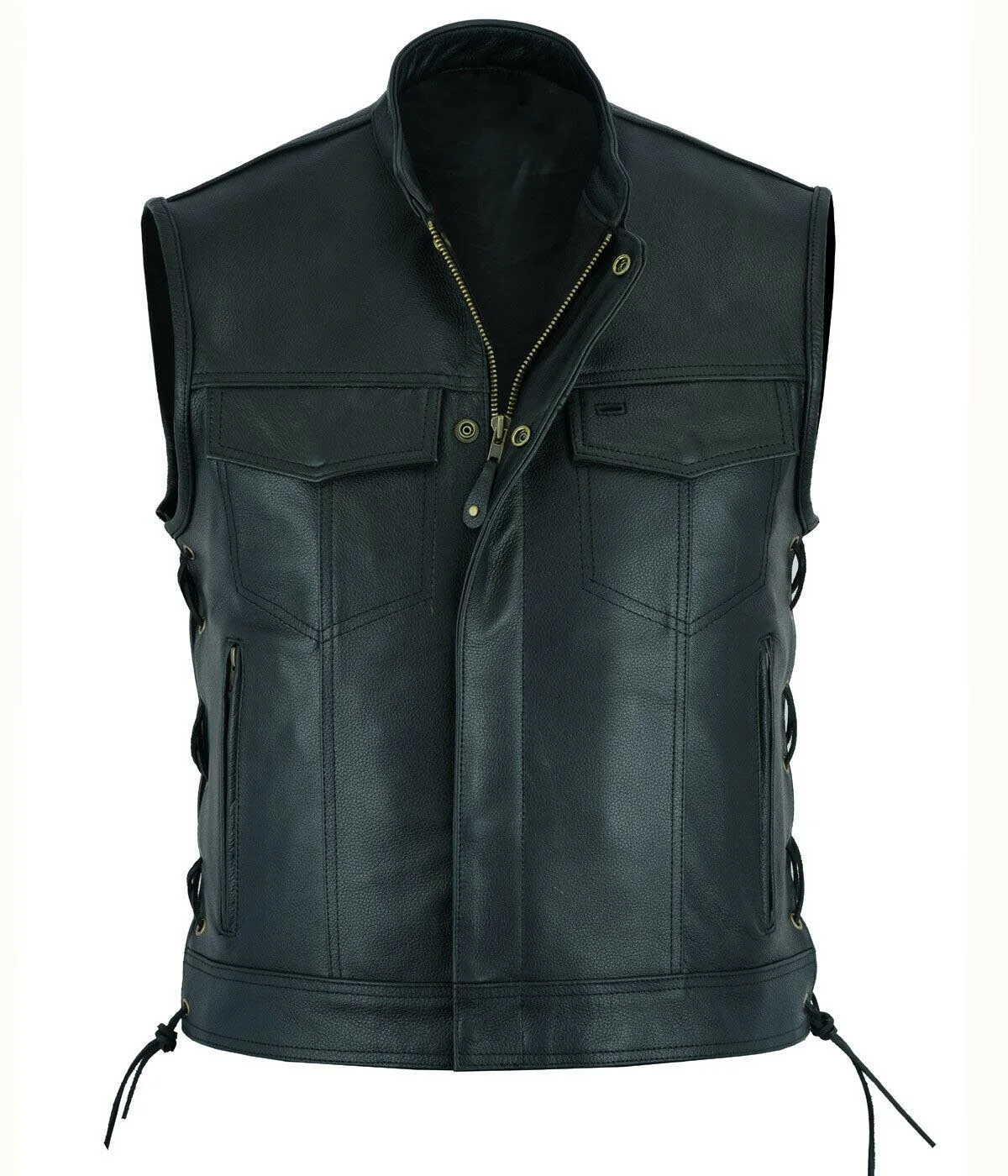 Vest Leather Punk Fashion Casu - Motorcycle Gear Vest ulasan dan harga