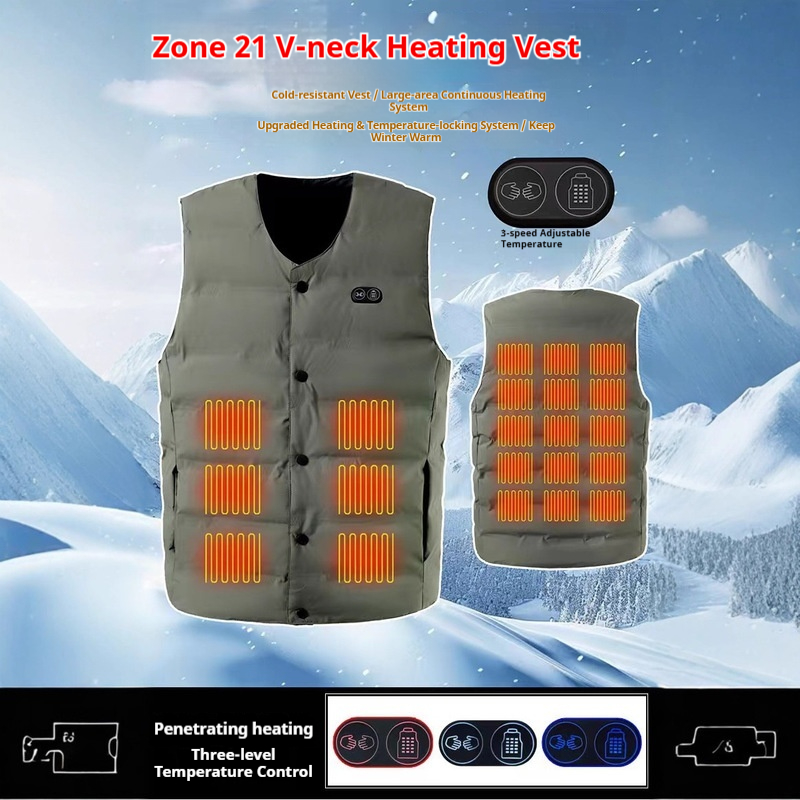 Winter New Style 21 Zone V-Nec - Motorcycle Gear Vest ulasan dan harga